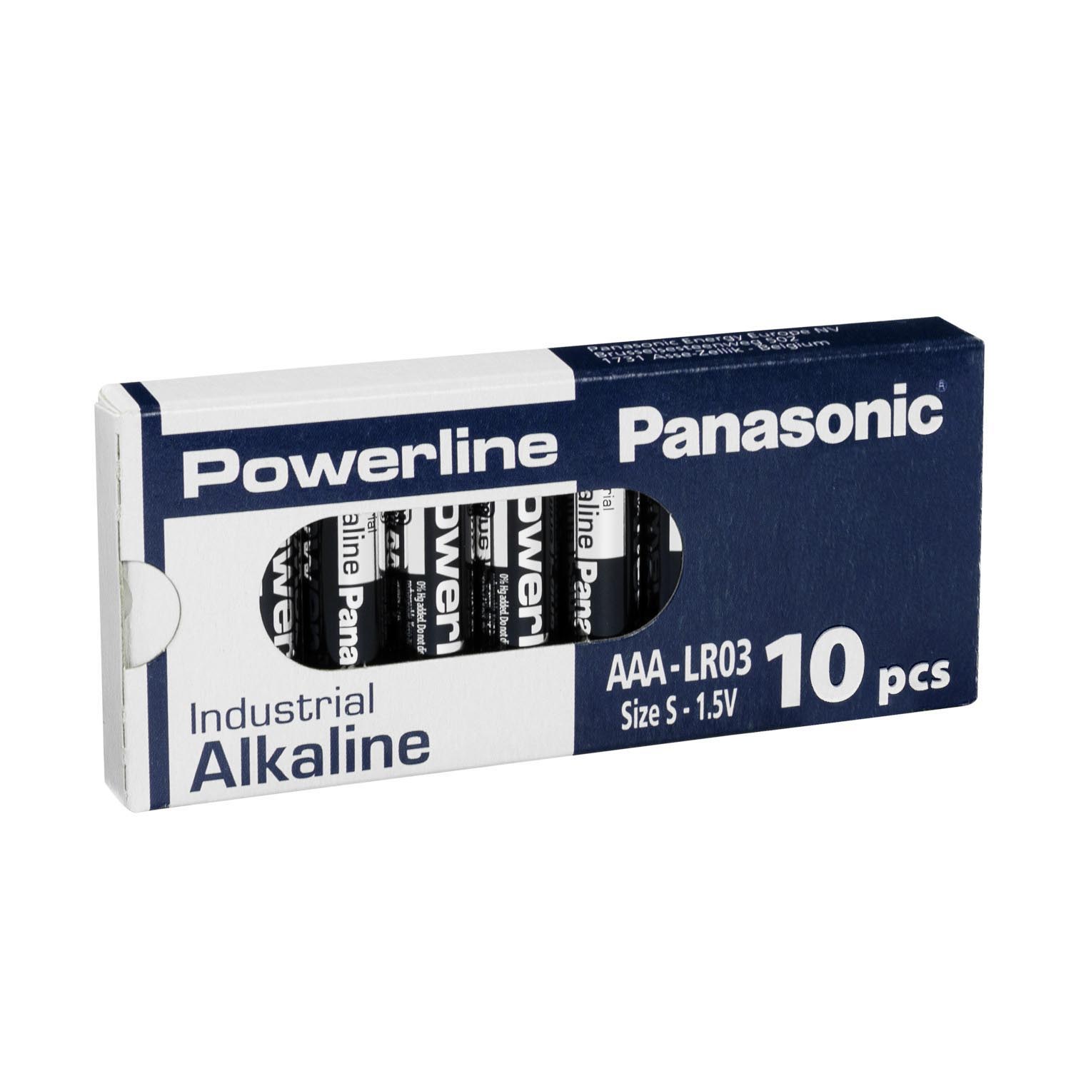 10x Panasonic Industrial Powerline AAA Micro LR03 Batterien