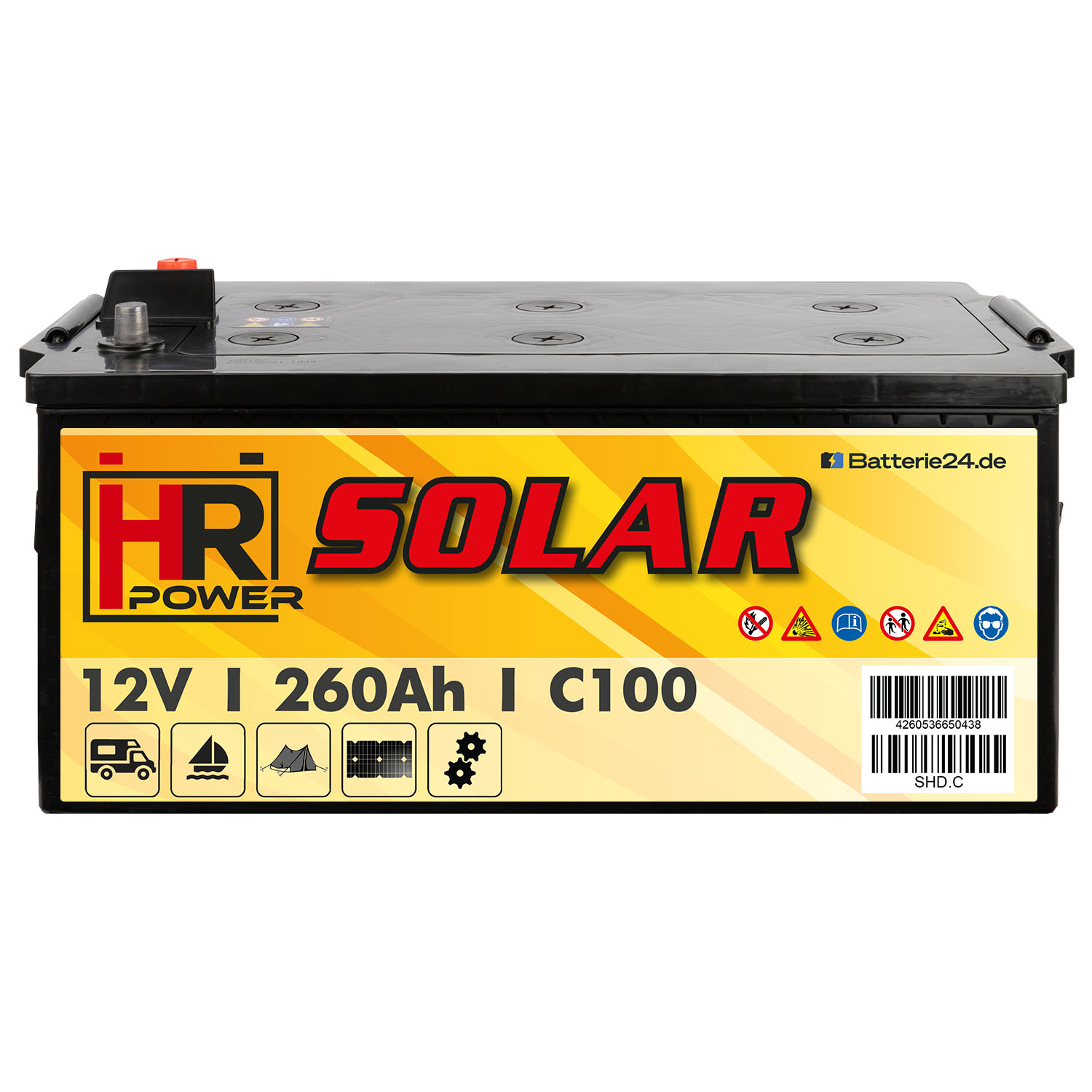 HR Solar Versorgerbatterie 12V 260Ah