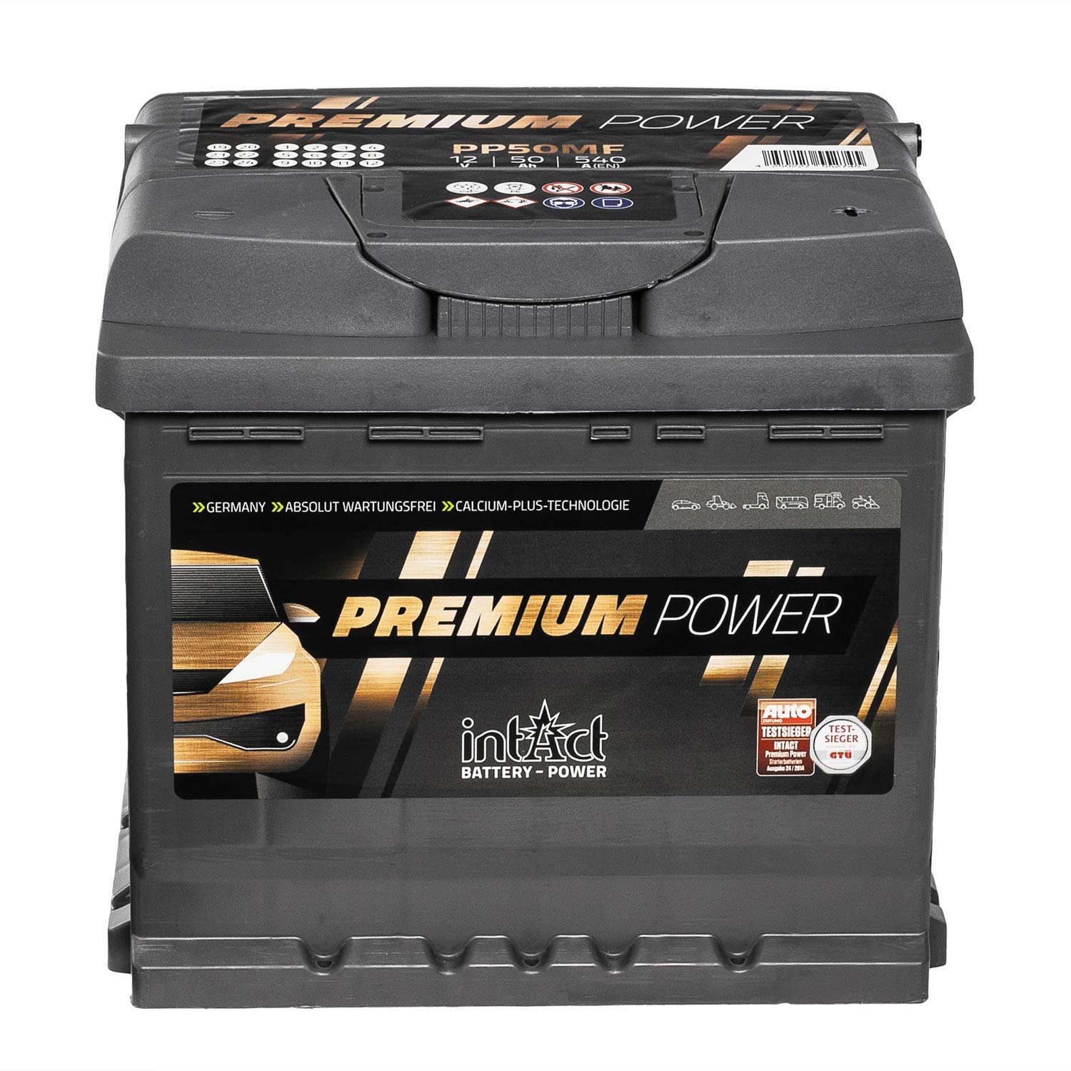 intAct Premium Power PP50MF Autobatterie 12V 50Ah