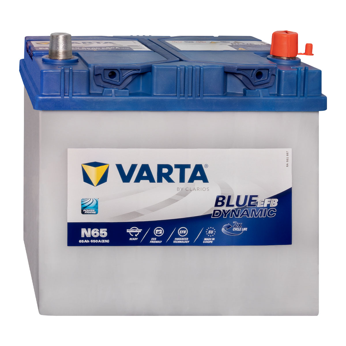 VARTA Blue Dynamic N65 EFB Autobatterie 12V 65Ah