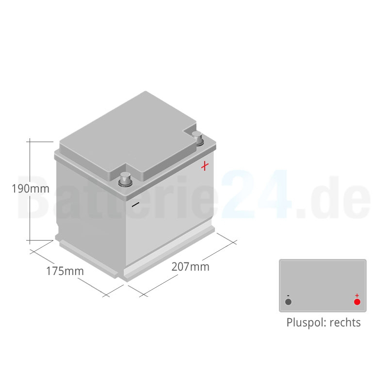 Exide Excell EB500 12V 50Ah Autobatterie