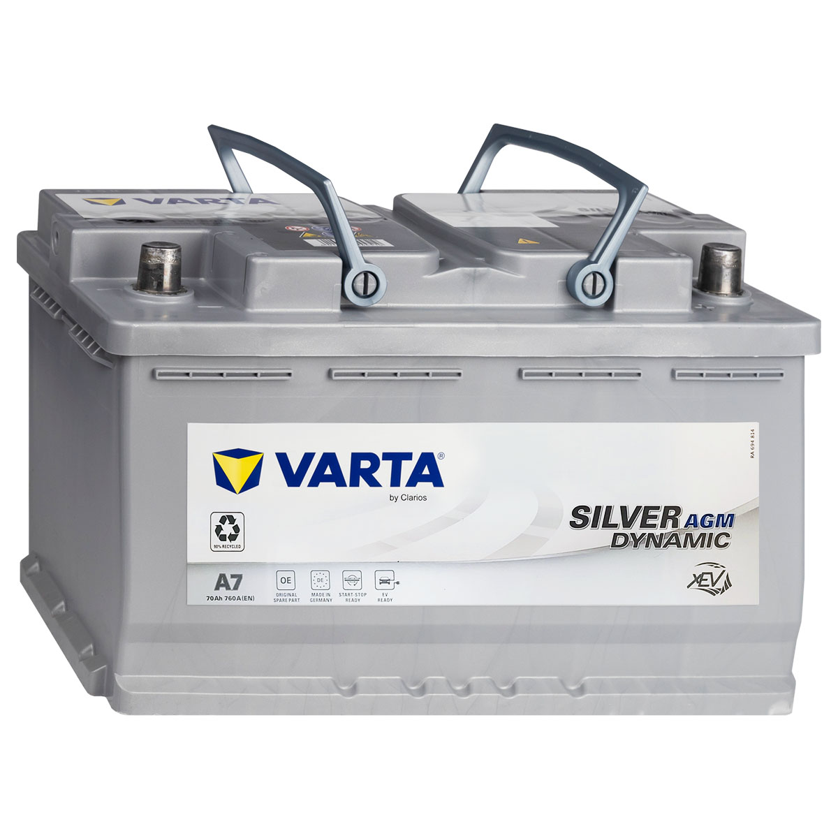 VARTA A7 Silver Dynamic (E39) AGM Autobatterie 12V 70Ah