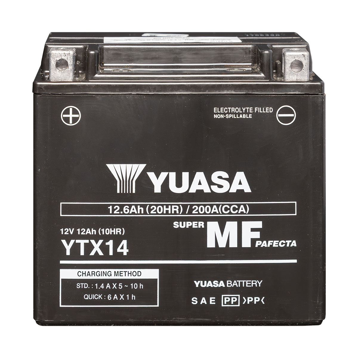 Yuasa YTX14 AGM 12V 12Ah Motorradbatterie