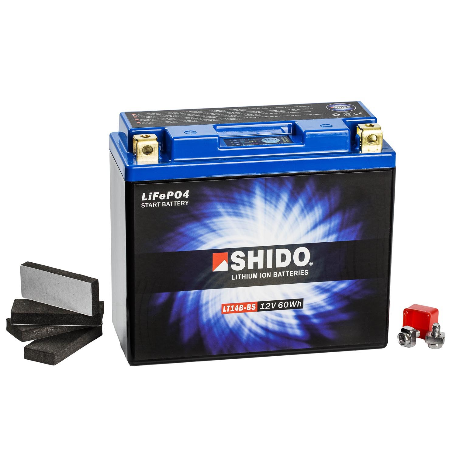 Shido Lithium Motorradbatterie LiFePO4 LT14B-BS 12V