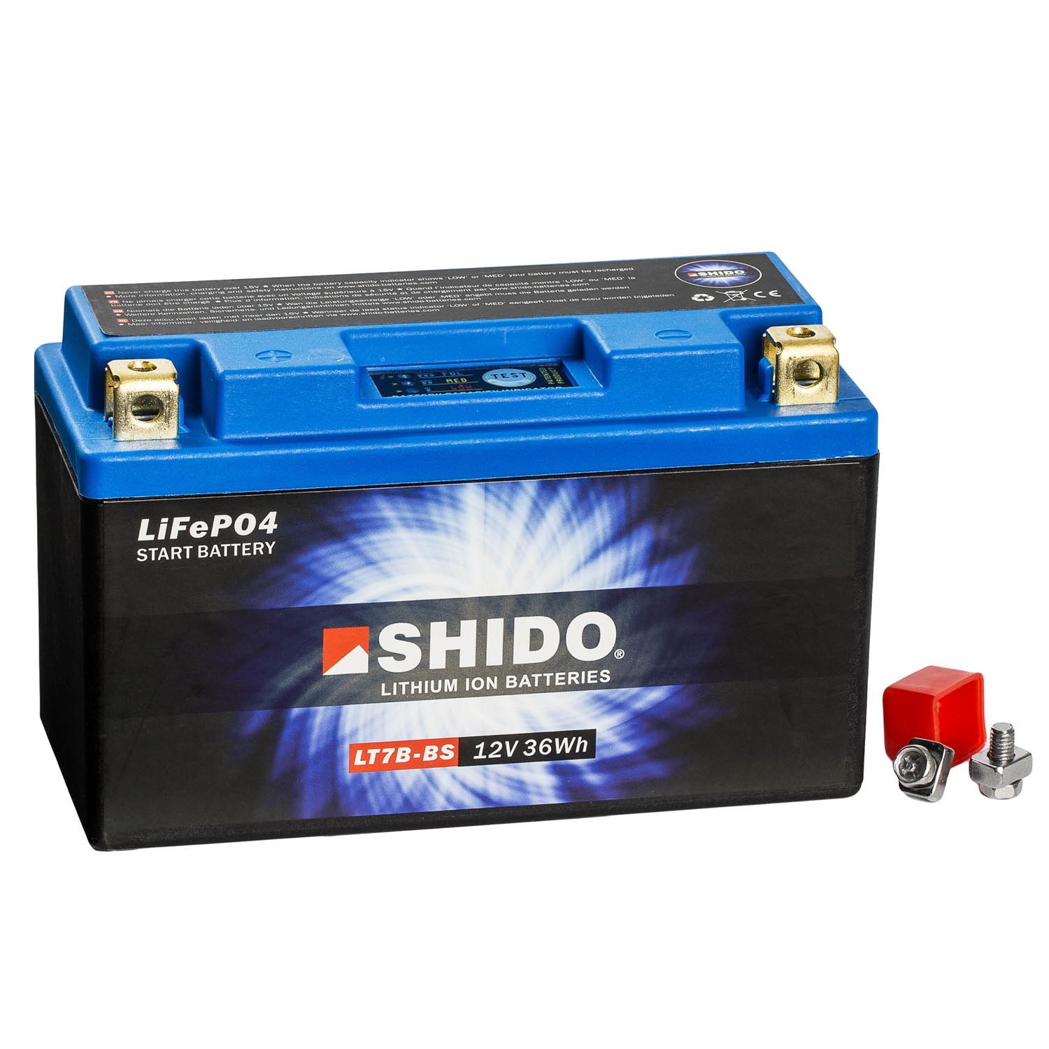 Shido Lithium Motorradbatterie LiFePO4 LT7B-BS 12V