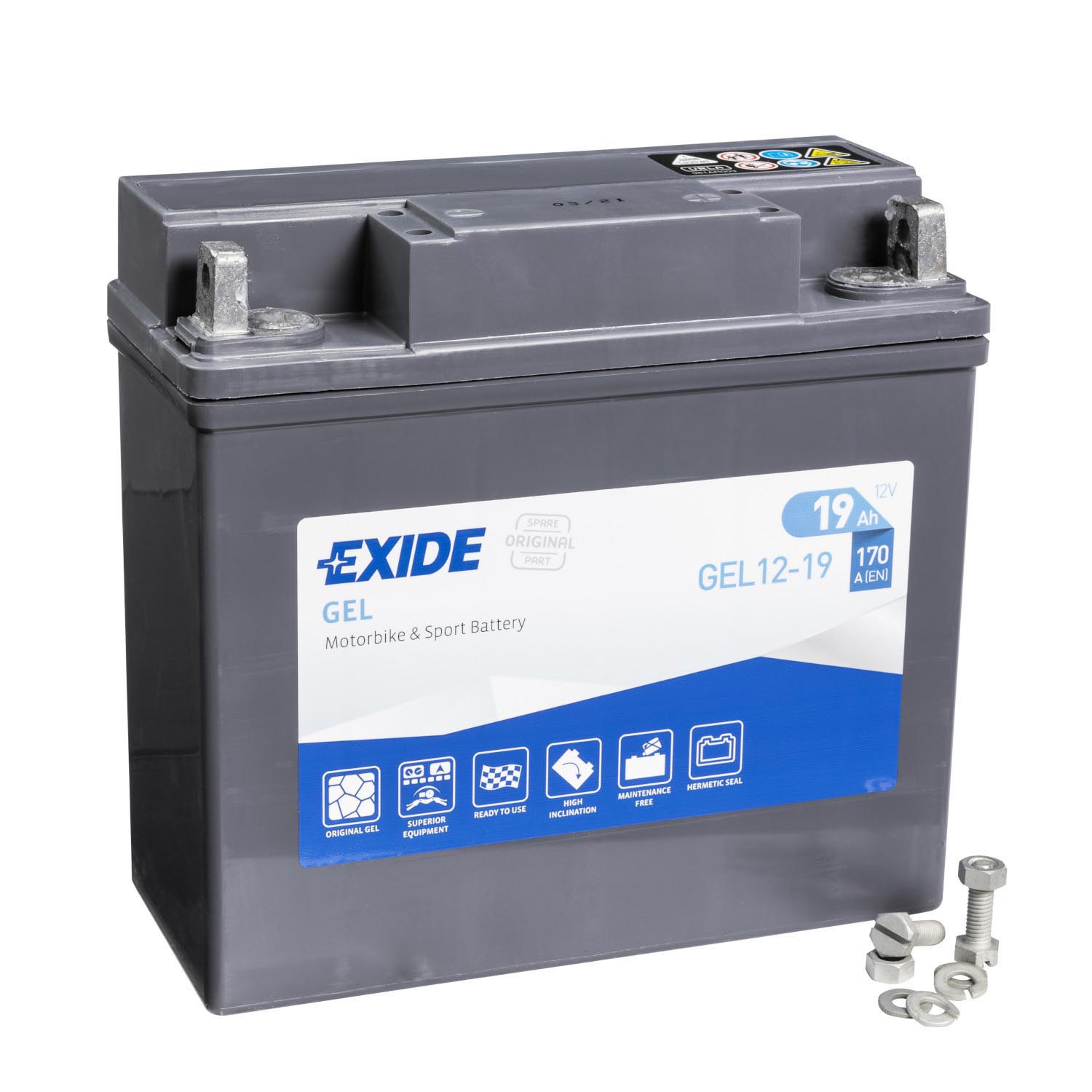 Exide Bike GEL Motorradbatterie G19 51913 12V 19Ah