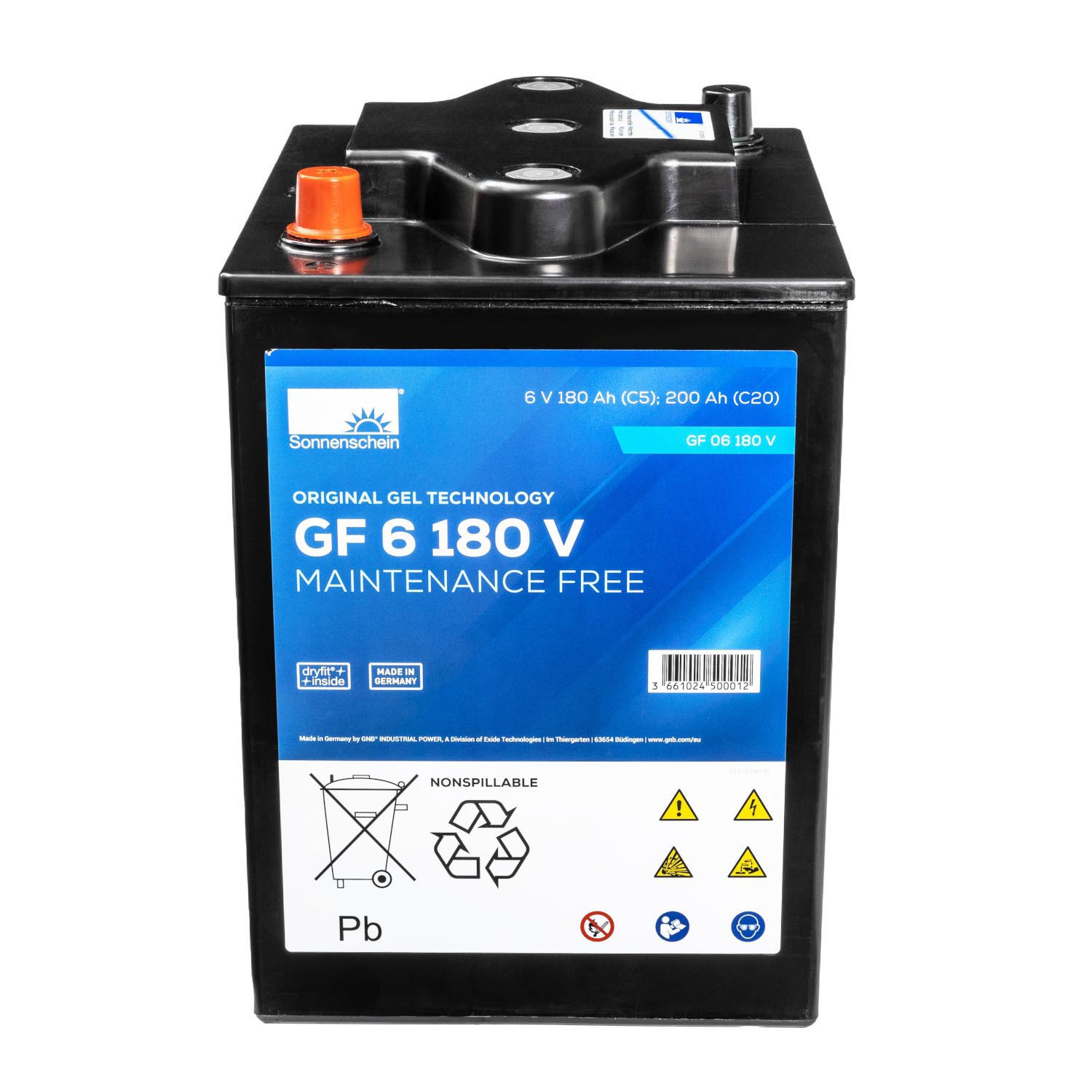 SONNENSCHEIN 6V 180Ah Gel Batterie GF-V GF 06 180 V