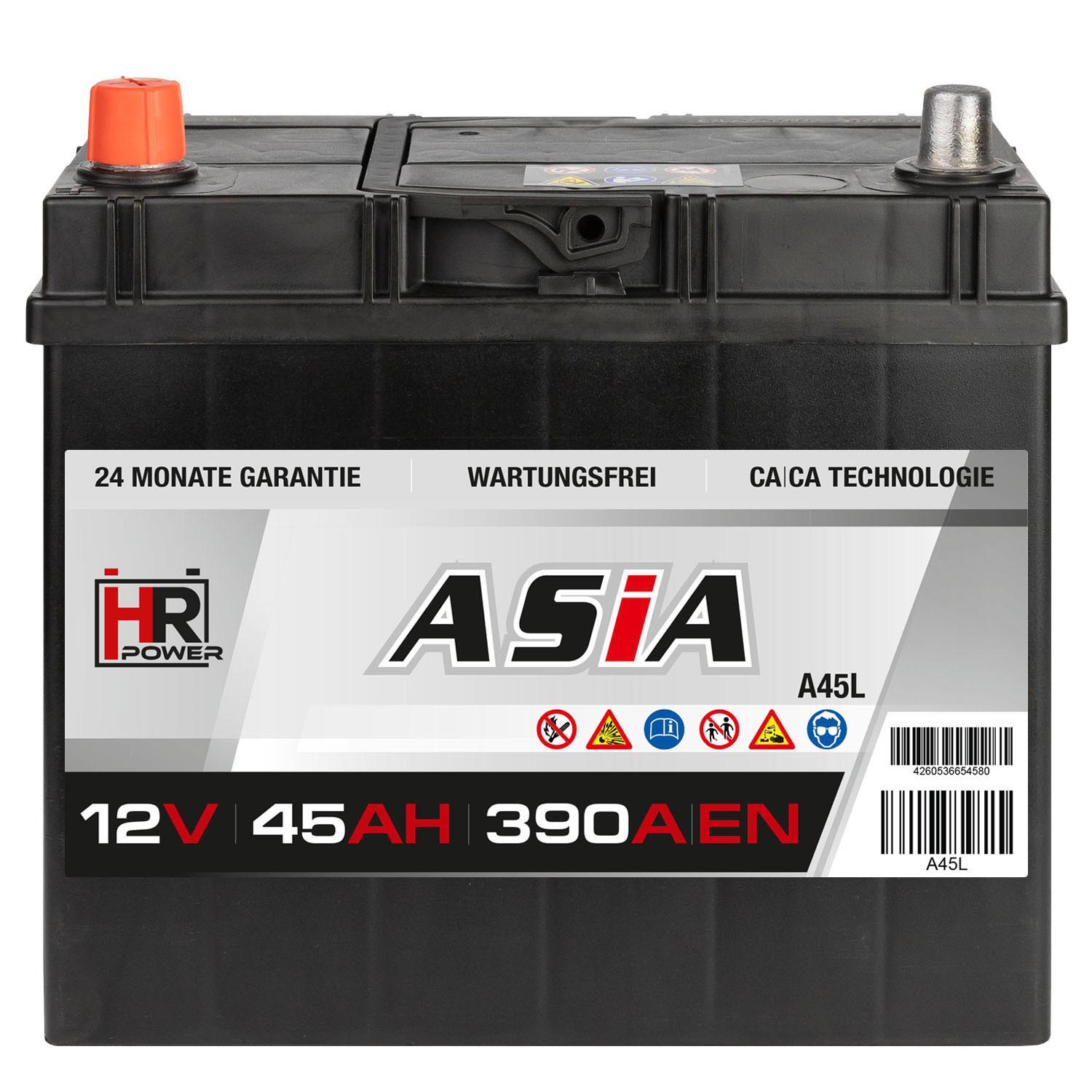 HR HiPower ASIA Autobatterie A45L 12V 45Ah