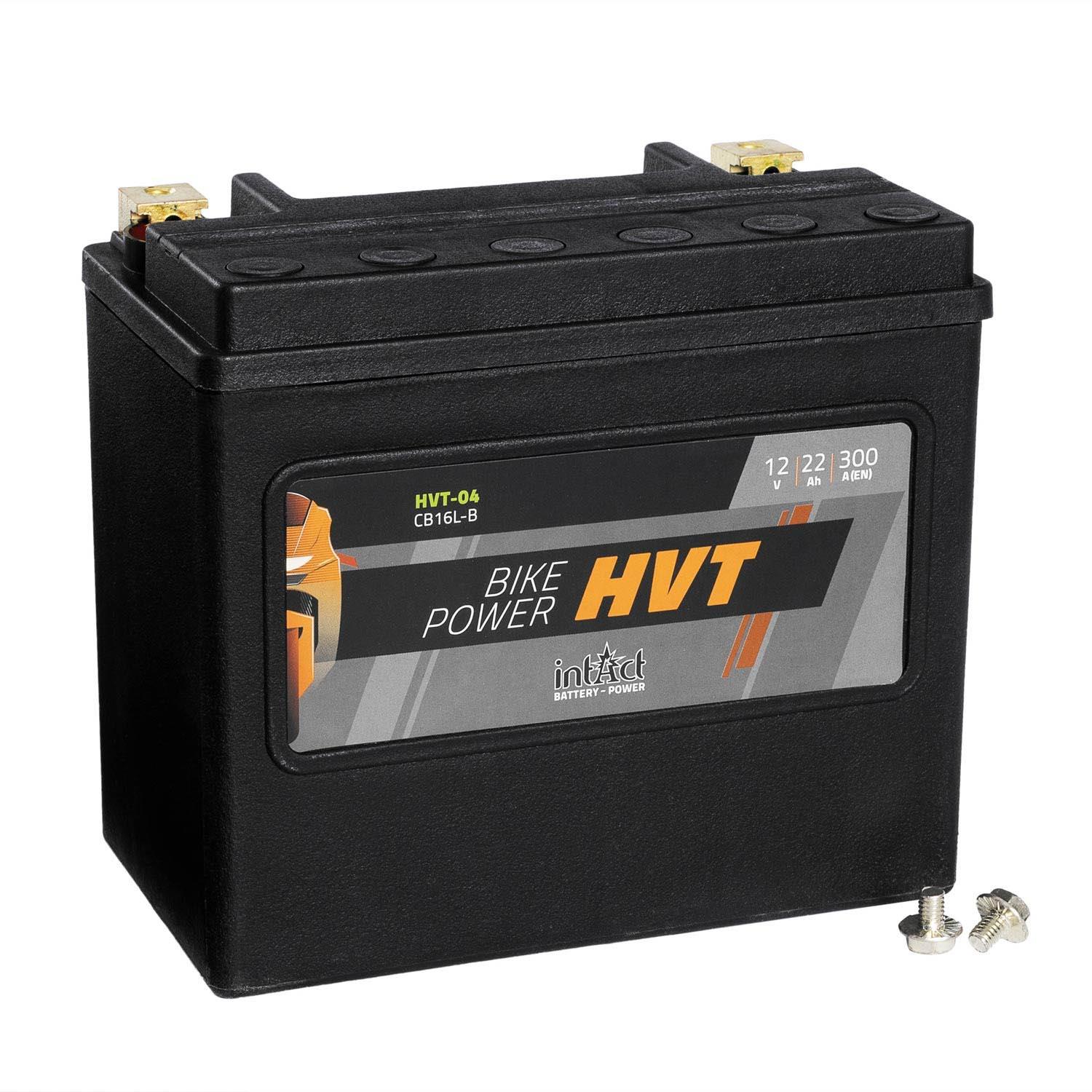 intAct Bike-Power Motorradbatterie HVT YB16L-B 12V 22Ah HVT-04