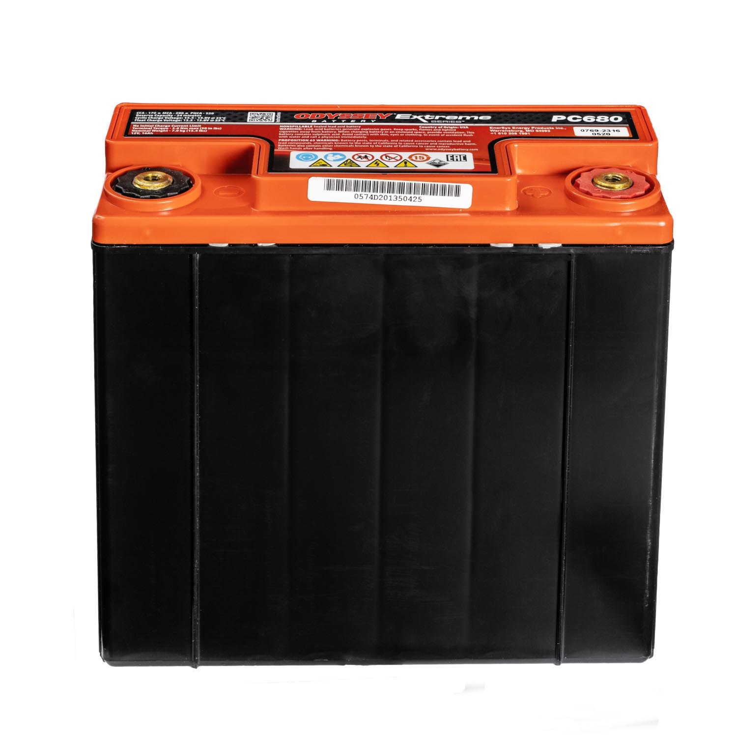 Hawker EnerSys Odyssey Motorradbatterie ODS-AGM16L PC680 12V 16Ah