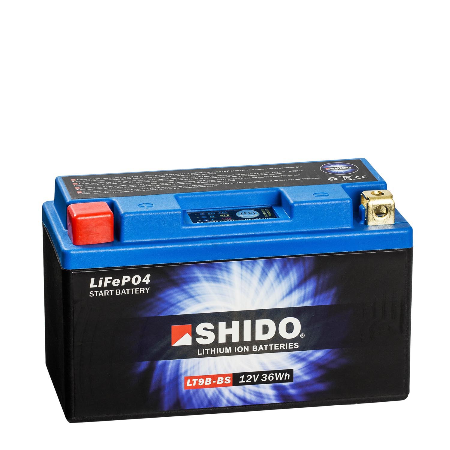 Shido Lithium Motorradbatterie LiFePO4 LT9B-BS 12V