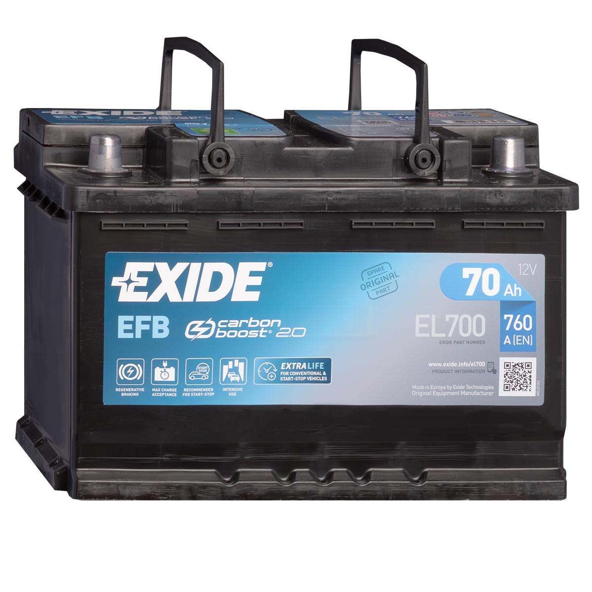 Exide EFB 12V 70Ah EL700 Autobatterie