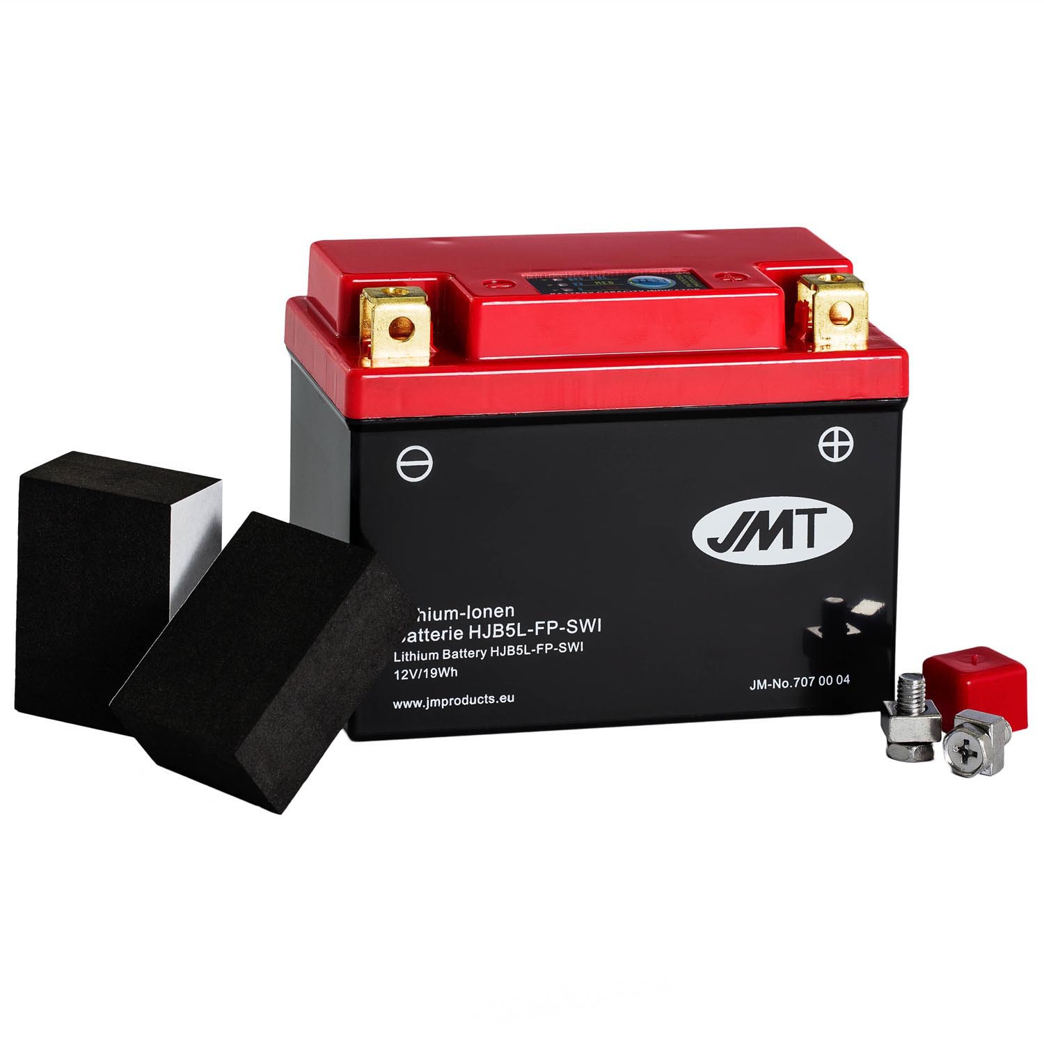 JMT Lithium-Ionen-Motorrad-Batterie HJB5L-FP 12V