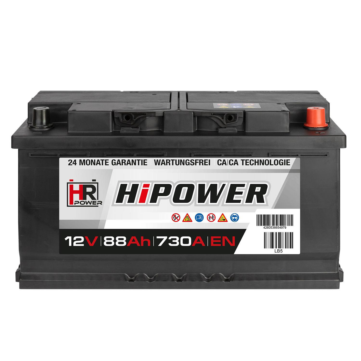 HR HiPower Autobatterie 12V 88Ah