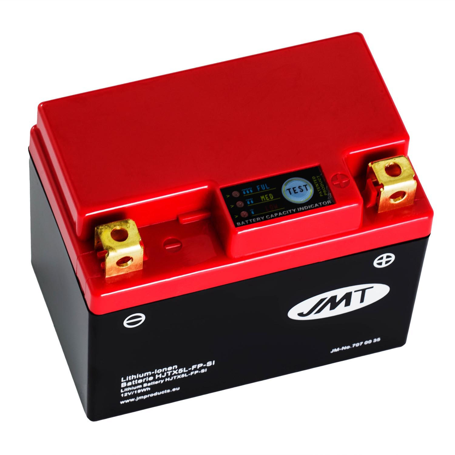 JMT Lithium-Ionen-Motorrad-Batterie HJB612L-FP 6V