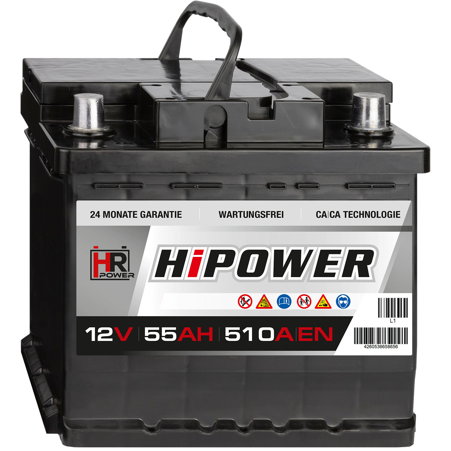 HR HiPower Autobatterie 12V 55Ah