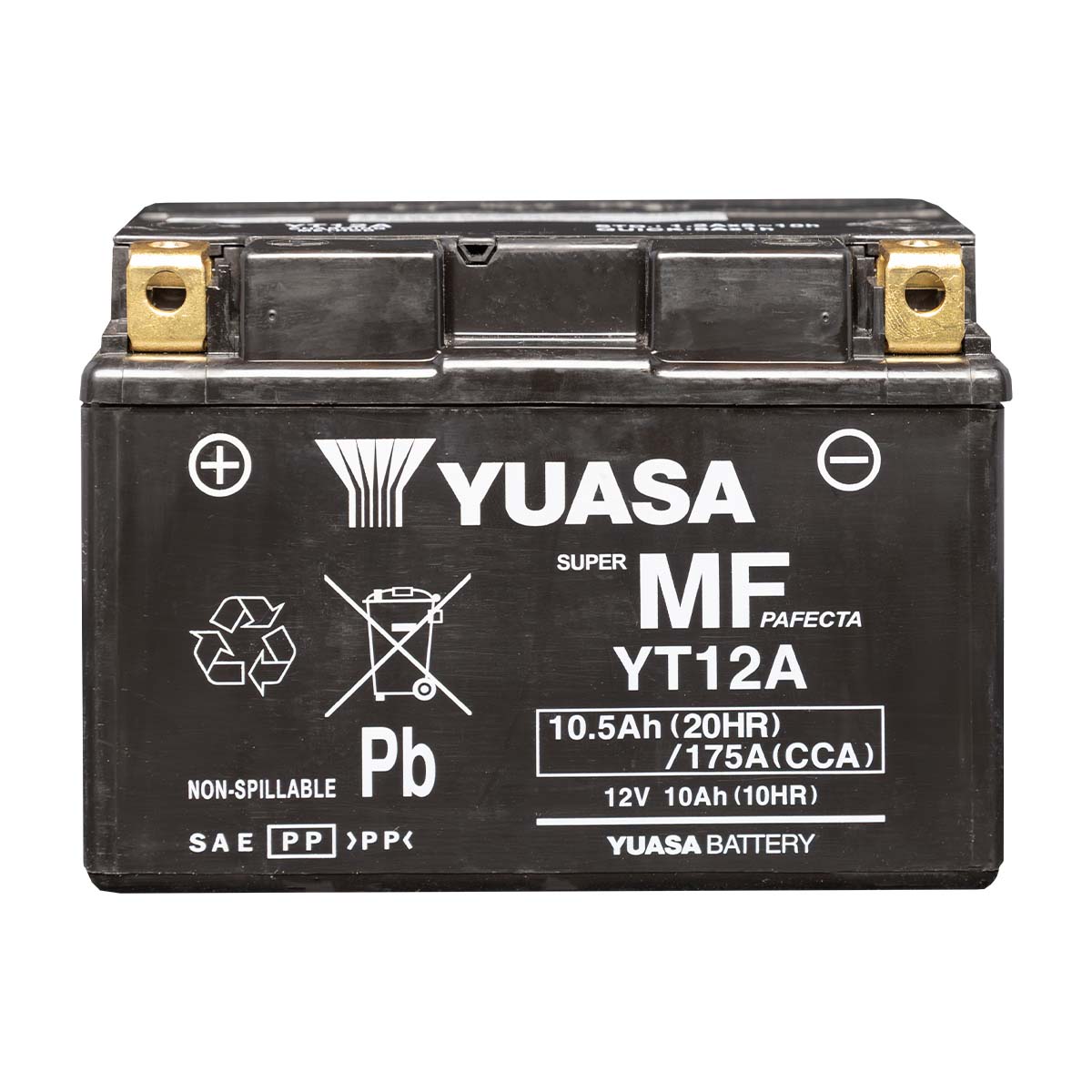 Yuasa YT12A AGM 12V 10Ah Motorradbatterie