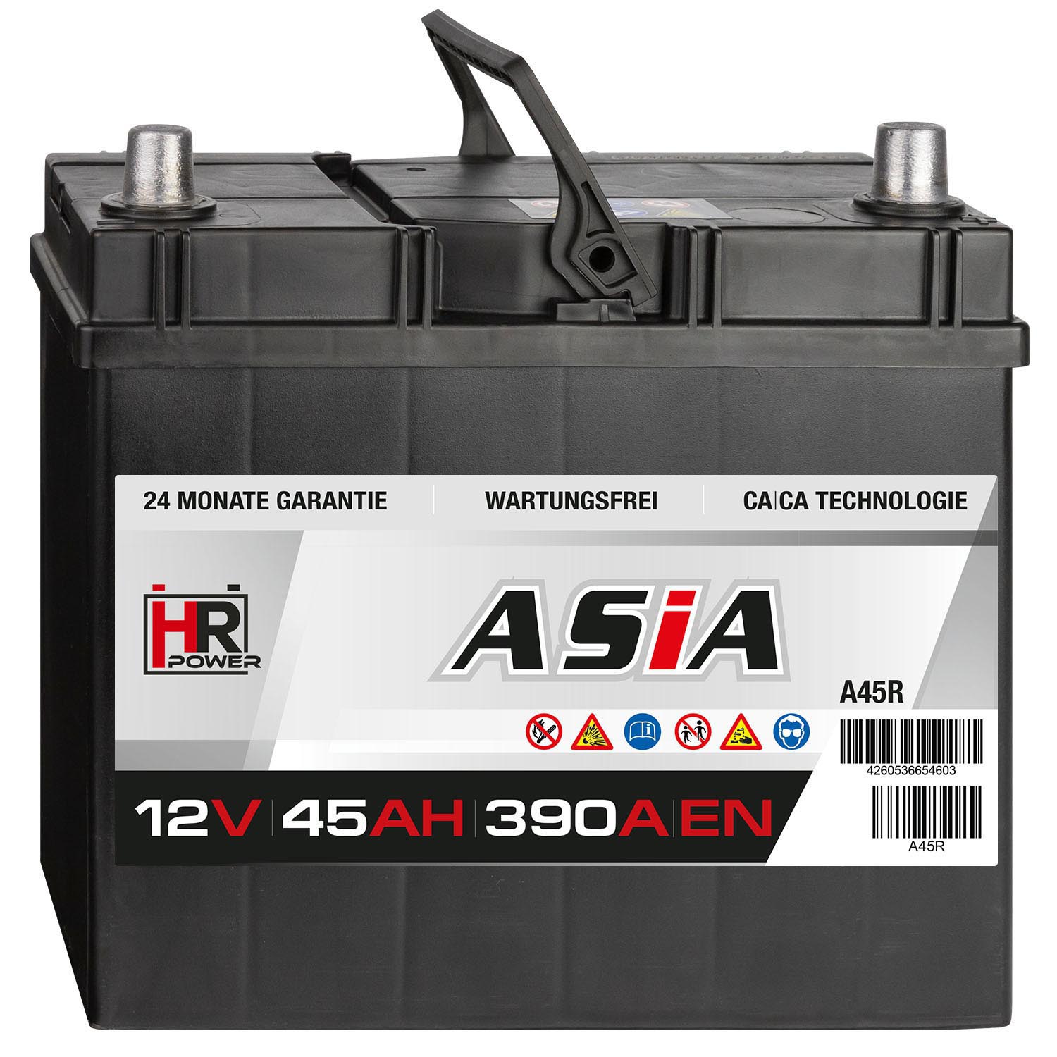 HR HiPower ASIA Autobatterie A45R 12V 45Ah