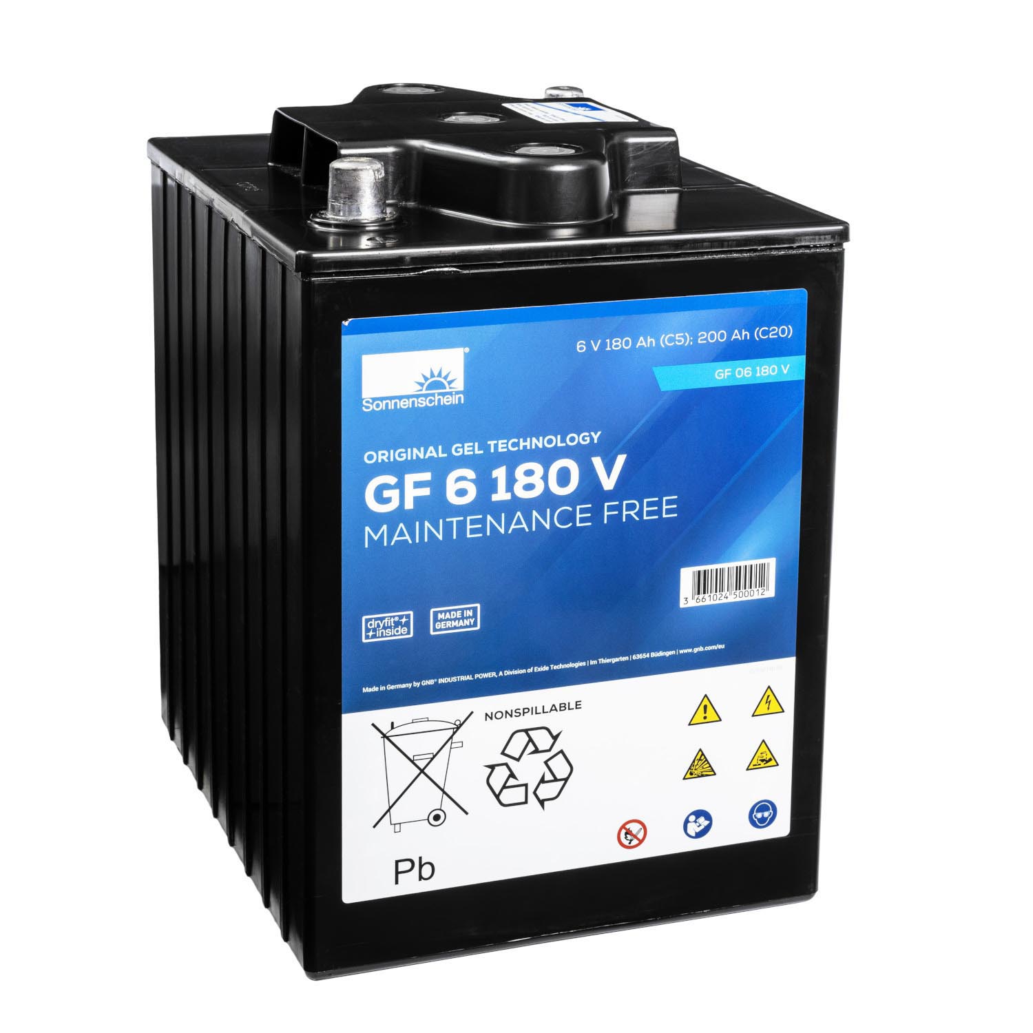 SONNENSCHEIN 6V 180Ah Gel Batterie GF-V GF 06 180 V