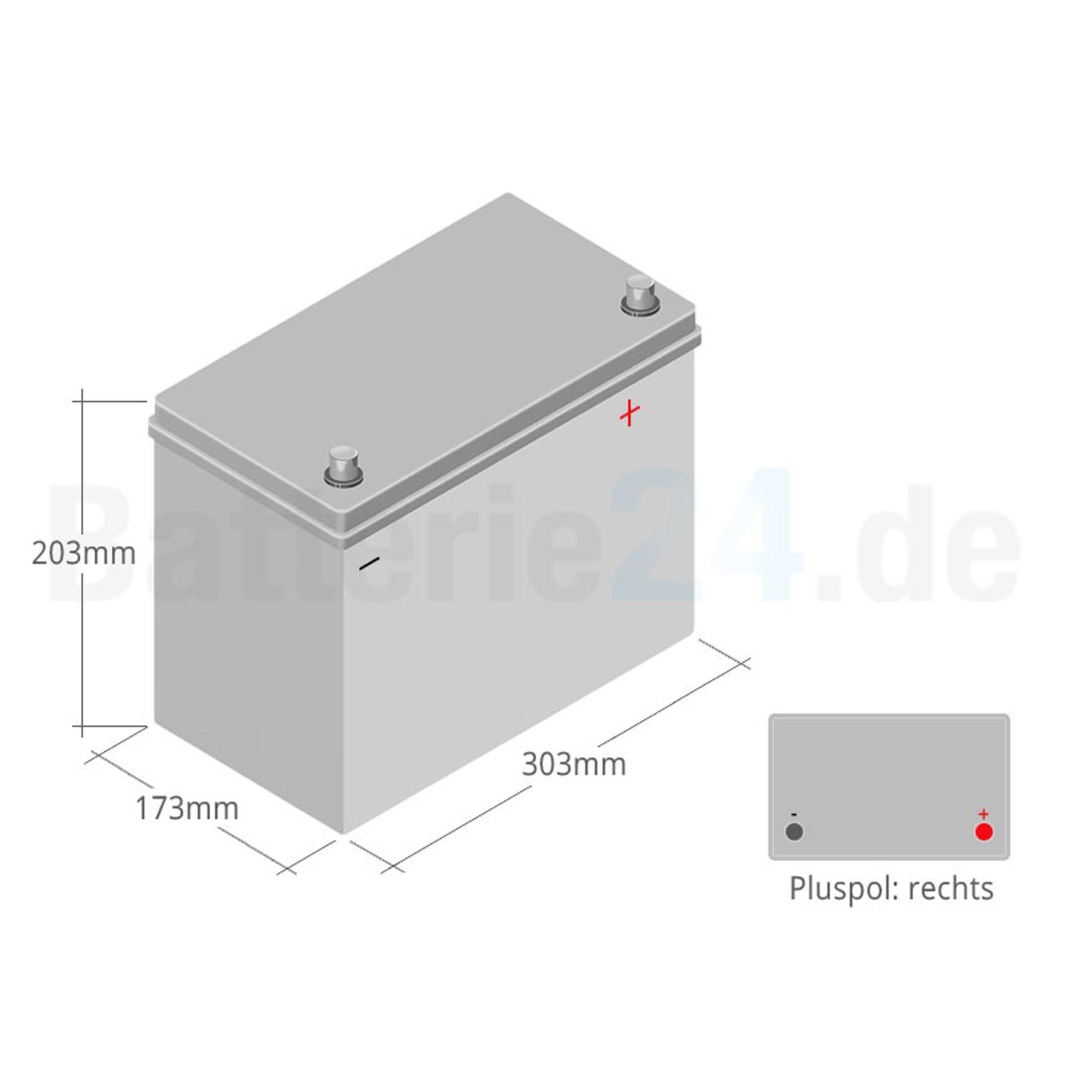 HeyVolt ASIA Autobatterie A100R 12V 100Ah