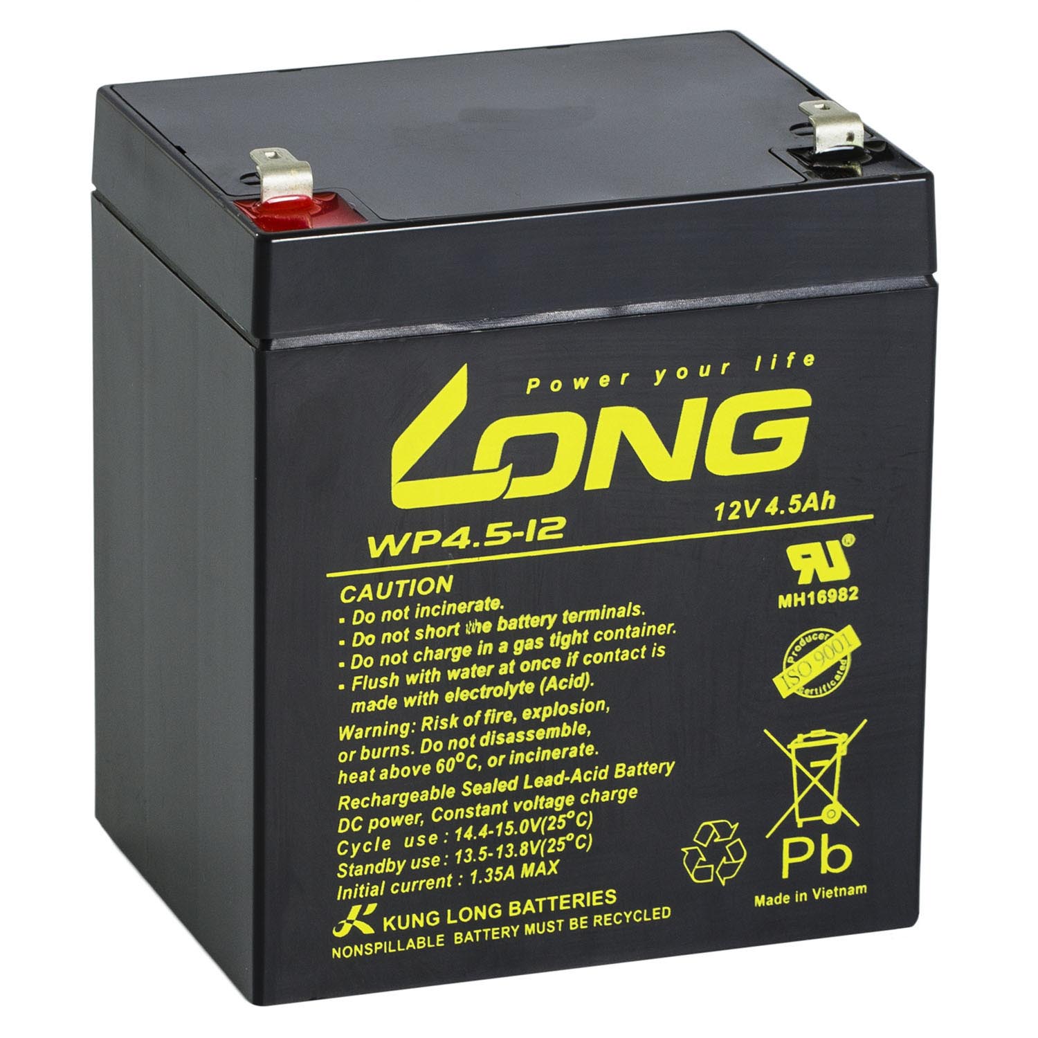 LONG Bleiakku WP4.5-12 12V 4,5Ah