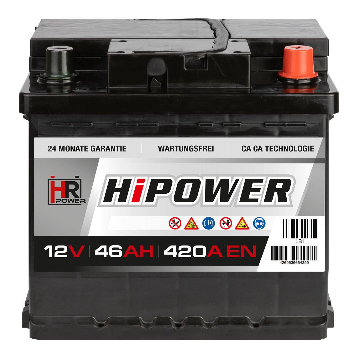 HR HiPower Autobatterie 12V 46Ah