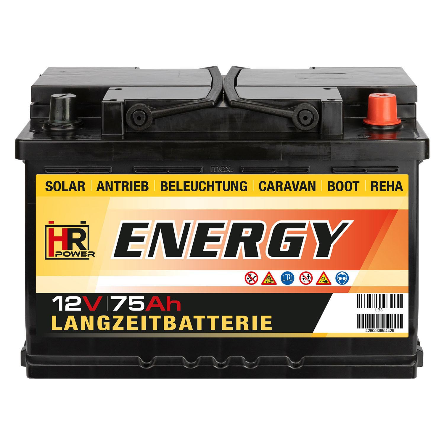HR-ENERGY Batterie 12V 75Ah