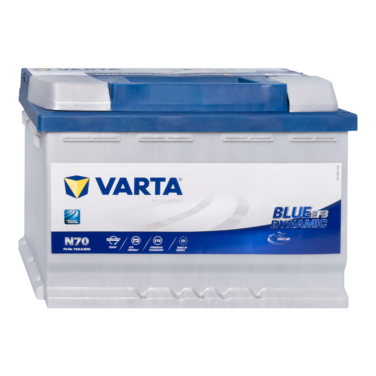 VARTA Blue Dynamic EFB N70 Autobatterie 12V 70Ah