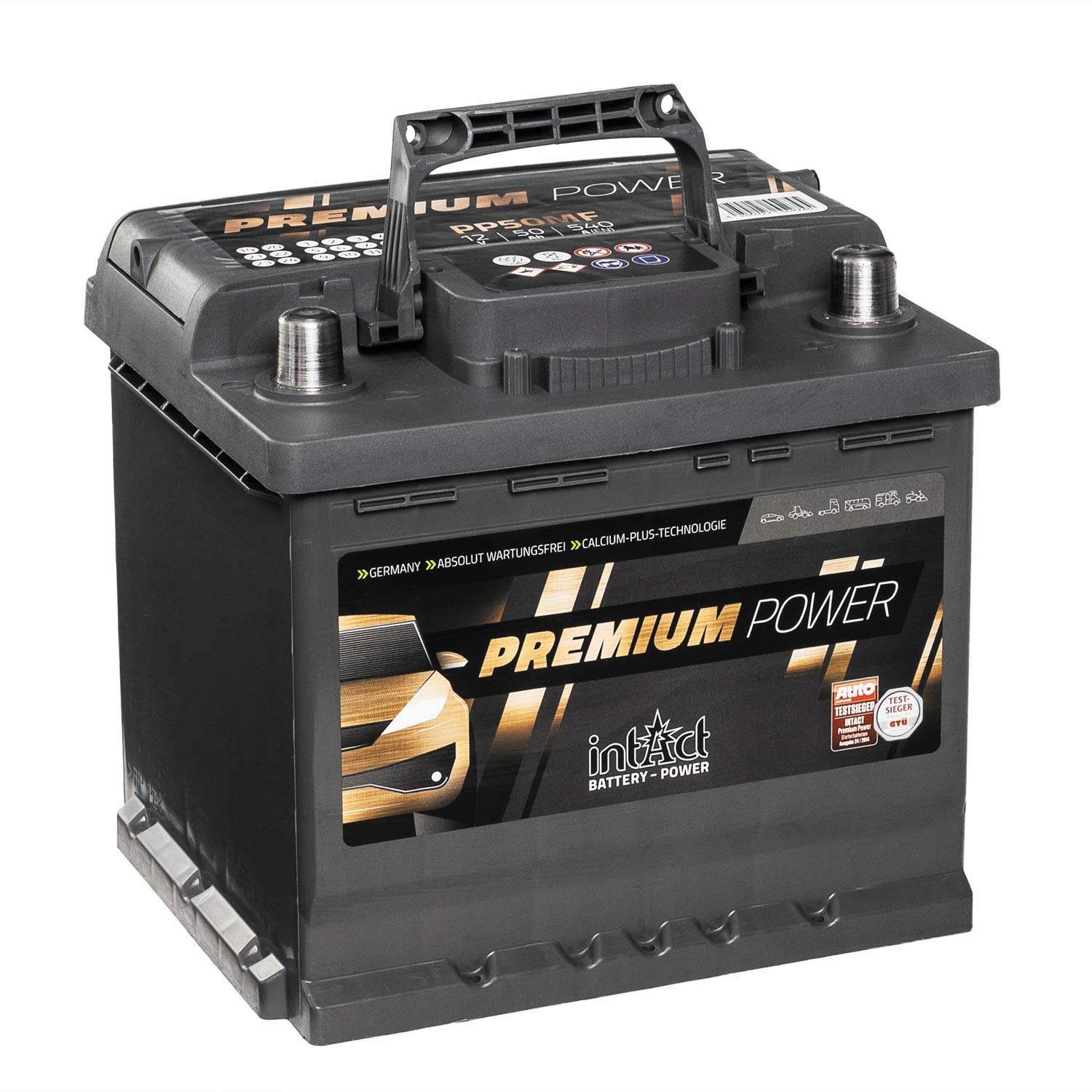 intAct Premium Power PP50MF Autobatterie 12V 50Ah