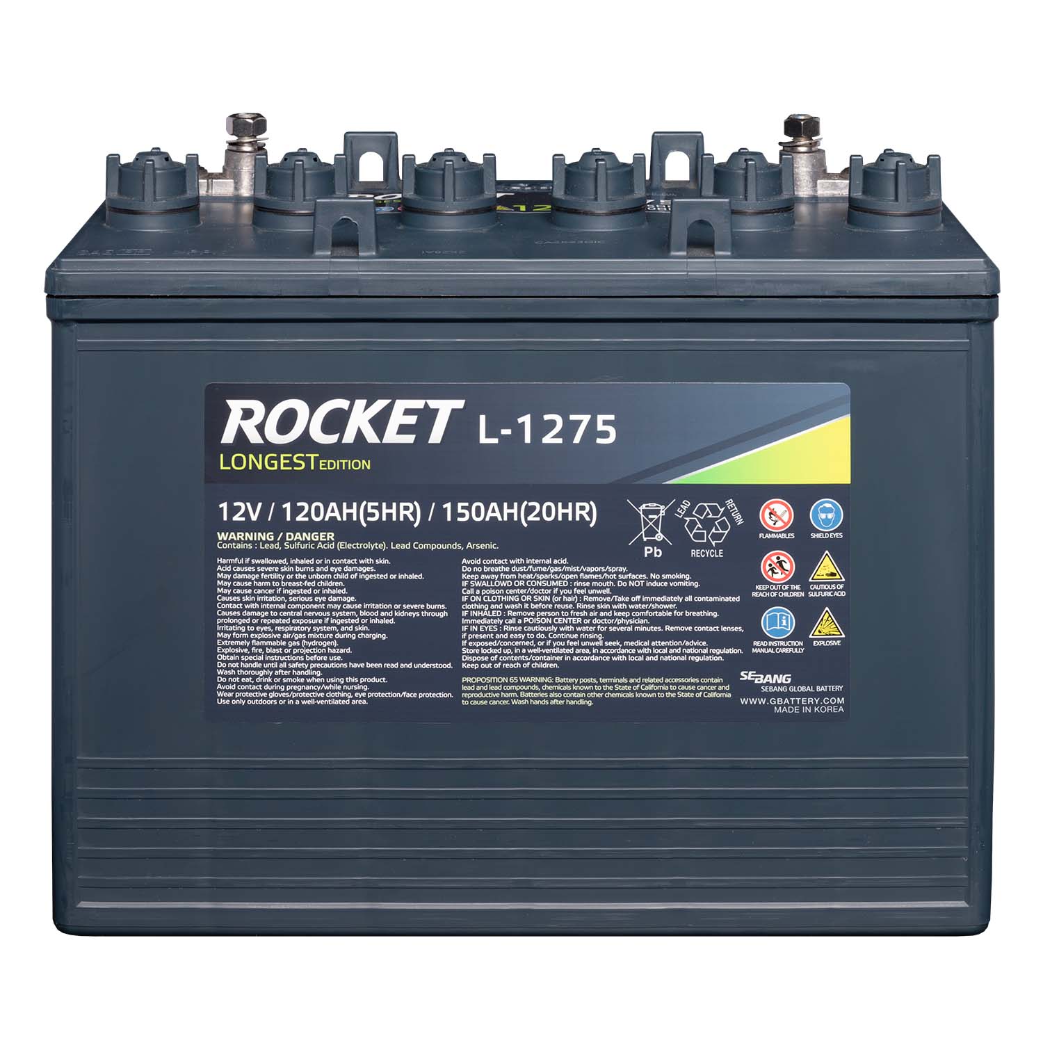 Rocket Deep Cycle Batterie L-1275 12V 150Ah