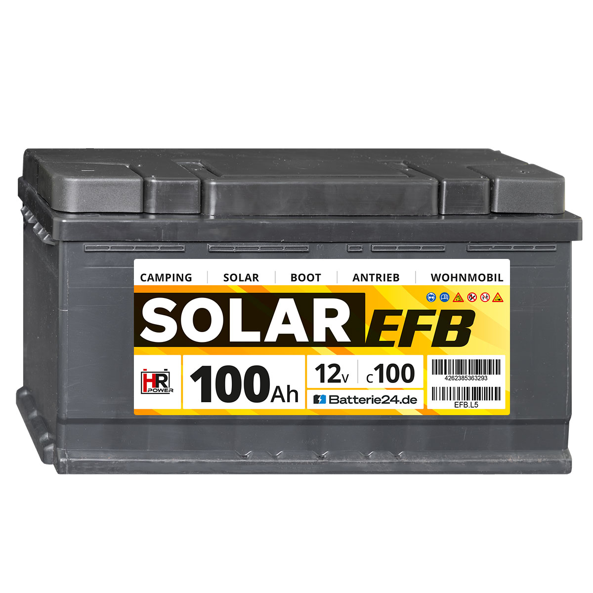 HR Solar EFB 12V 100Ah Versorgerbatterie