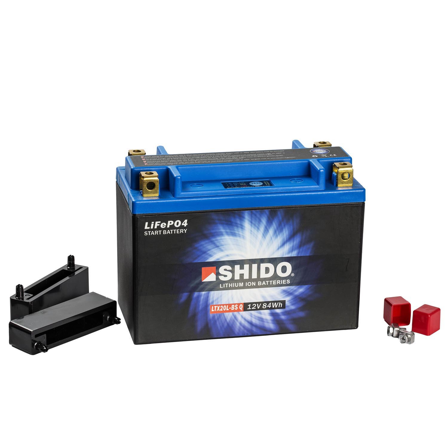 Shido Lithium Motorradbatterie LiFePO4 LTX20L-BS Q 12V