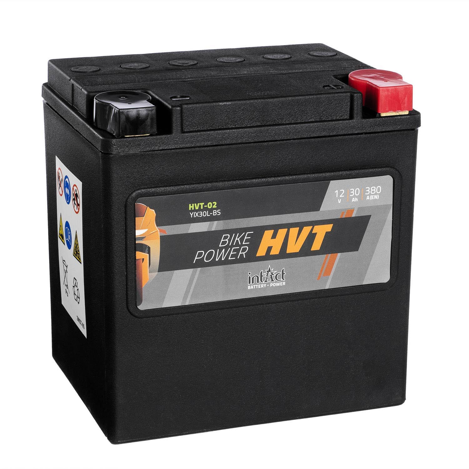 intAct Bike-Power Motorradbatterie HVT YIX30L-BS 12V 30Ah HVT-02