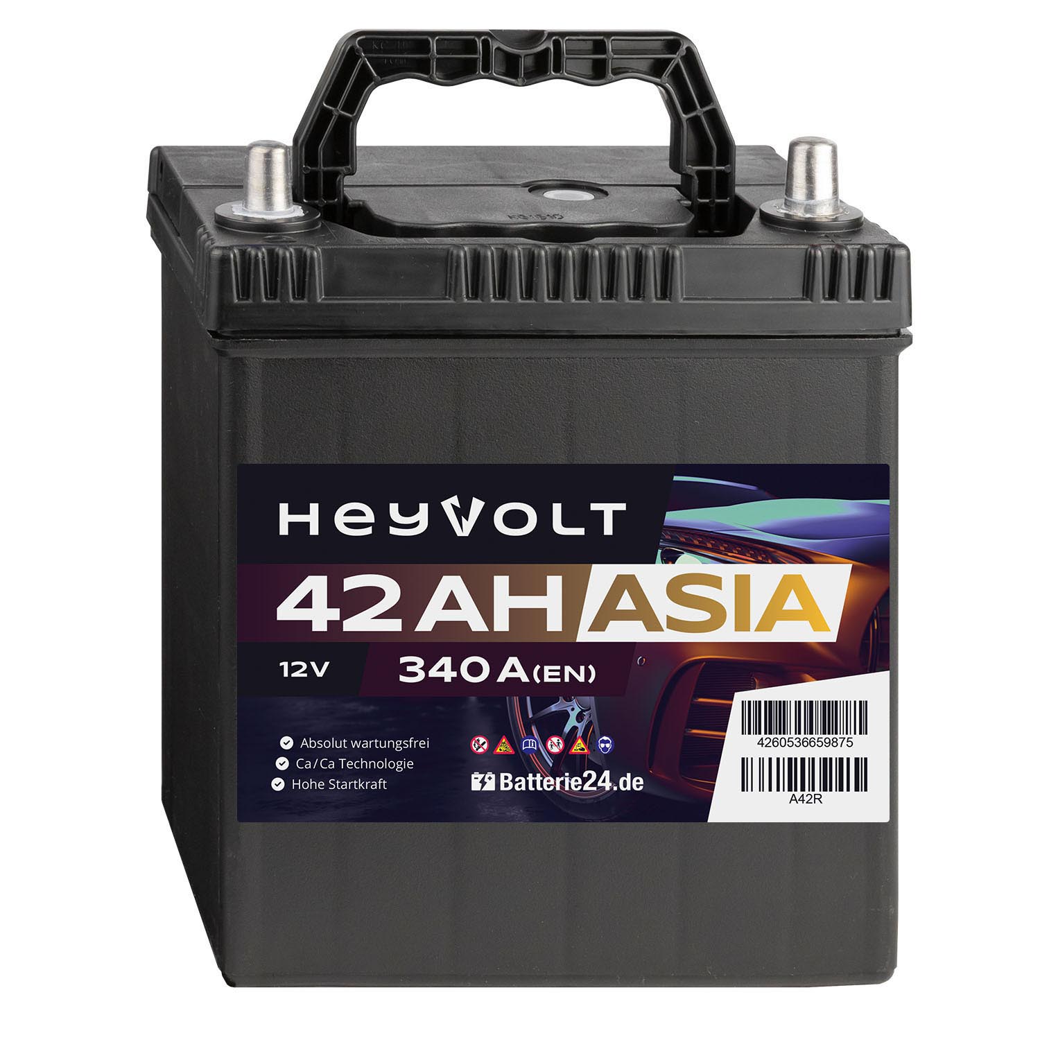 Heyvolt ASIA A42R Autobatterie 12V 42Ah