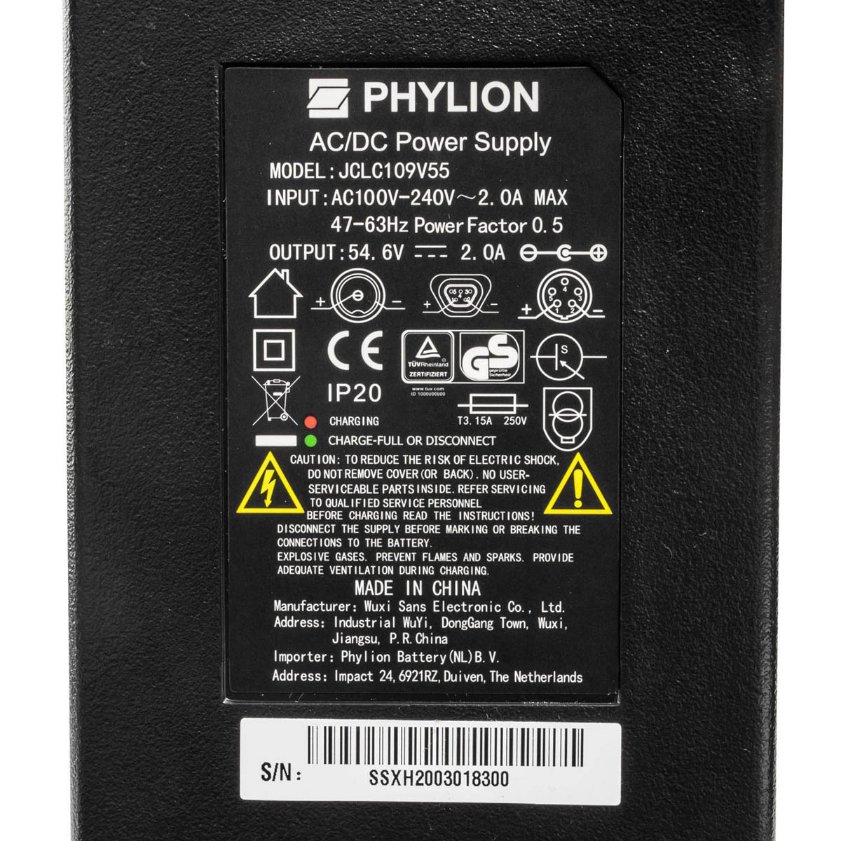 Phylion Ladegerät 48V 2A E-Bike Akku FISCHER Trapezstecker Modell ECU 1820 EDT/ETH 1722