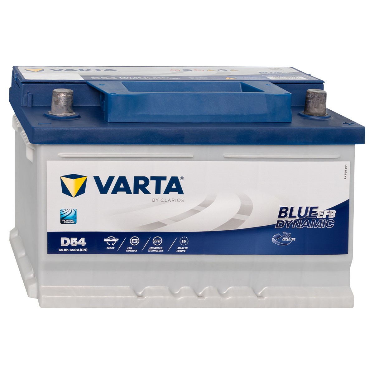 VARTA Blue Dynamic D54 EFB Autobatterie 12V 65Ah