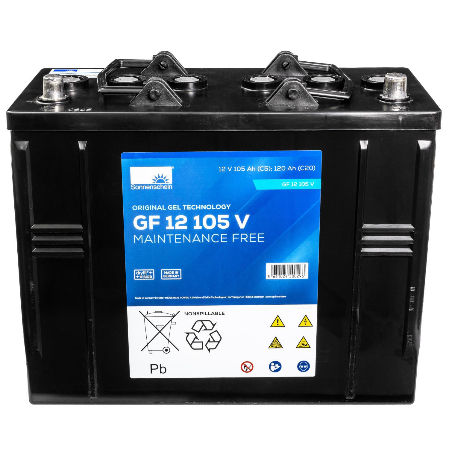 SONNENSCHEIN 12V 105Ah Gel Batterie GF-V GF 12 105 V