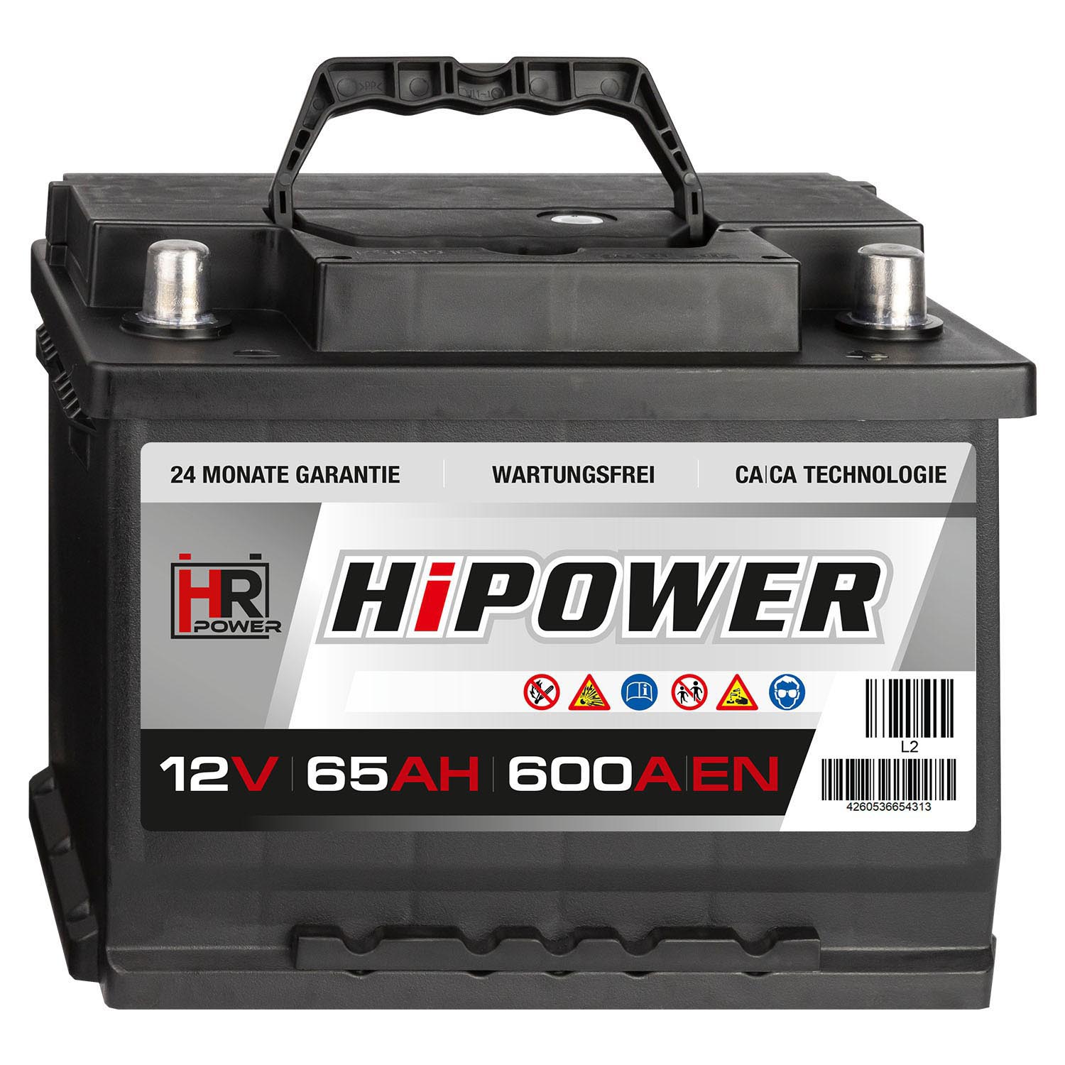 HR HiPower Autobatterie 12V 65Ah