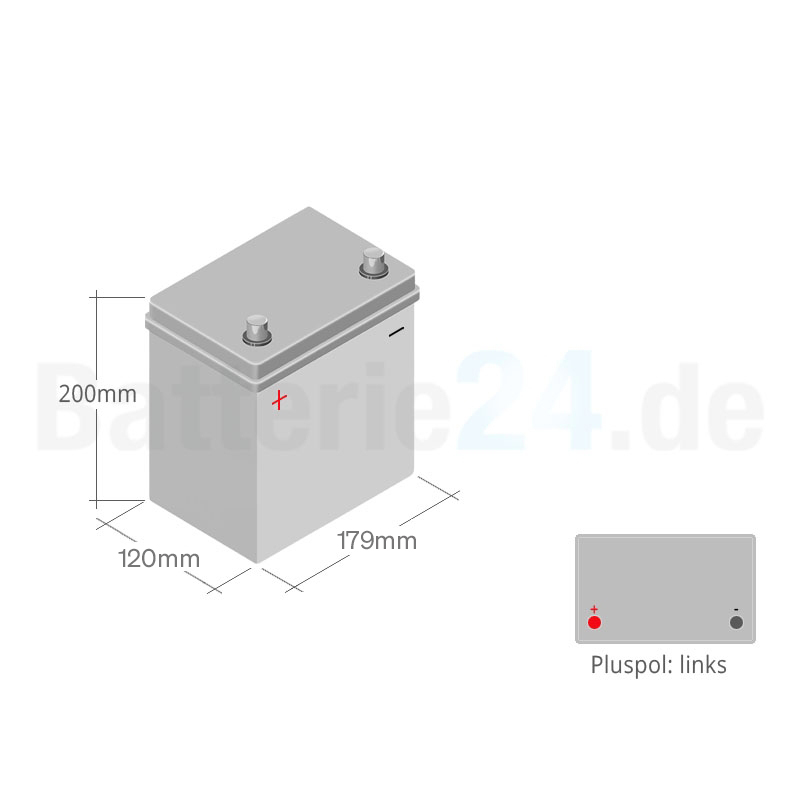 HeyVolt ASIA Autobatterie A42L 12V 42Ah