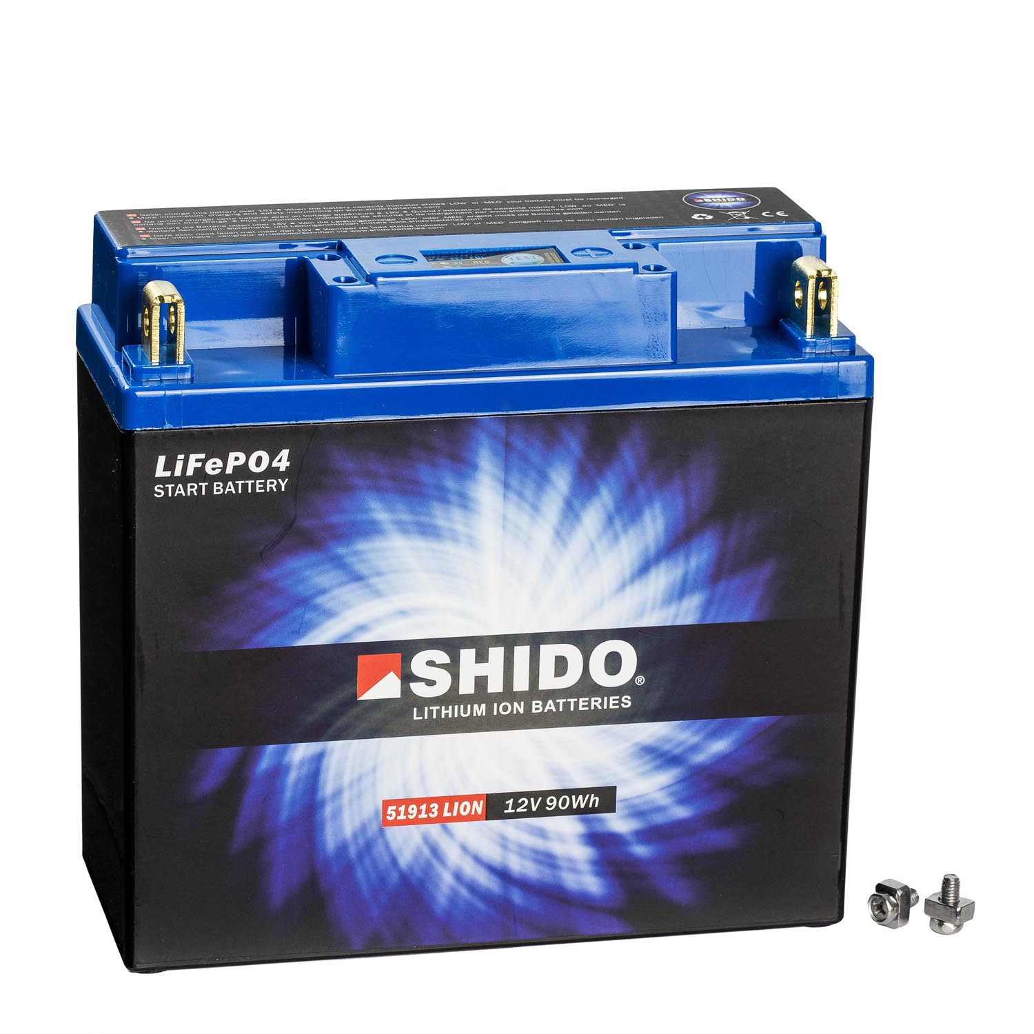 Shido Lithium Motorradbatterie LiFePO4 51913 12V