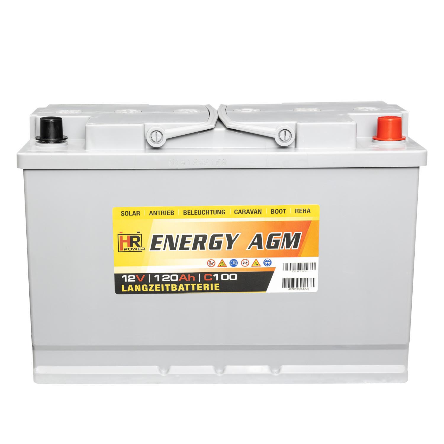 HR-ENERGY AGM Batterie 12V 120Ah