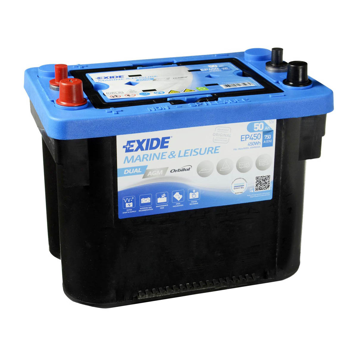 Exide Dual AGM (Starten & Versorgen) EP450 12V 50Ah