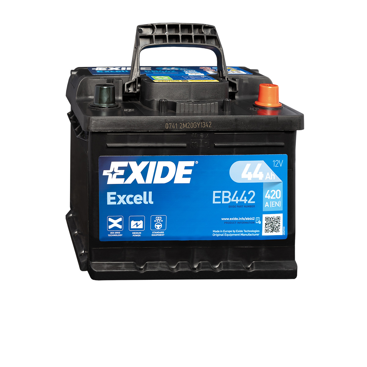 Exide Excell EB442 12V 44Ah Autobatterie