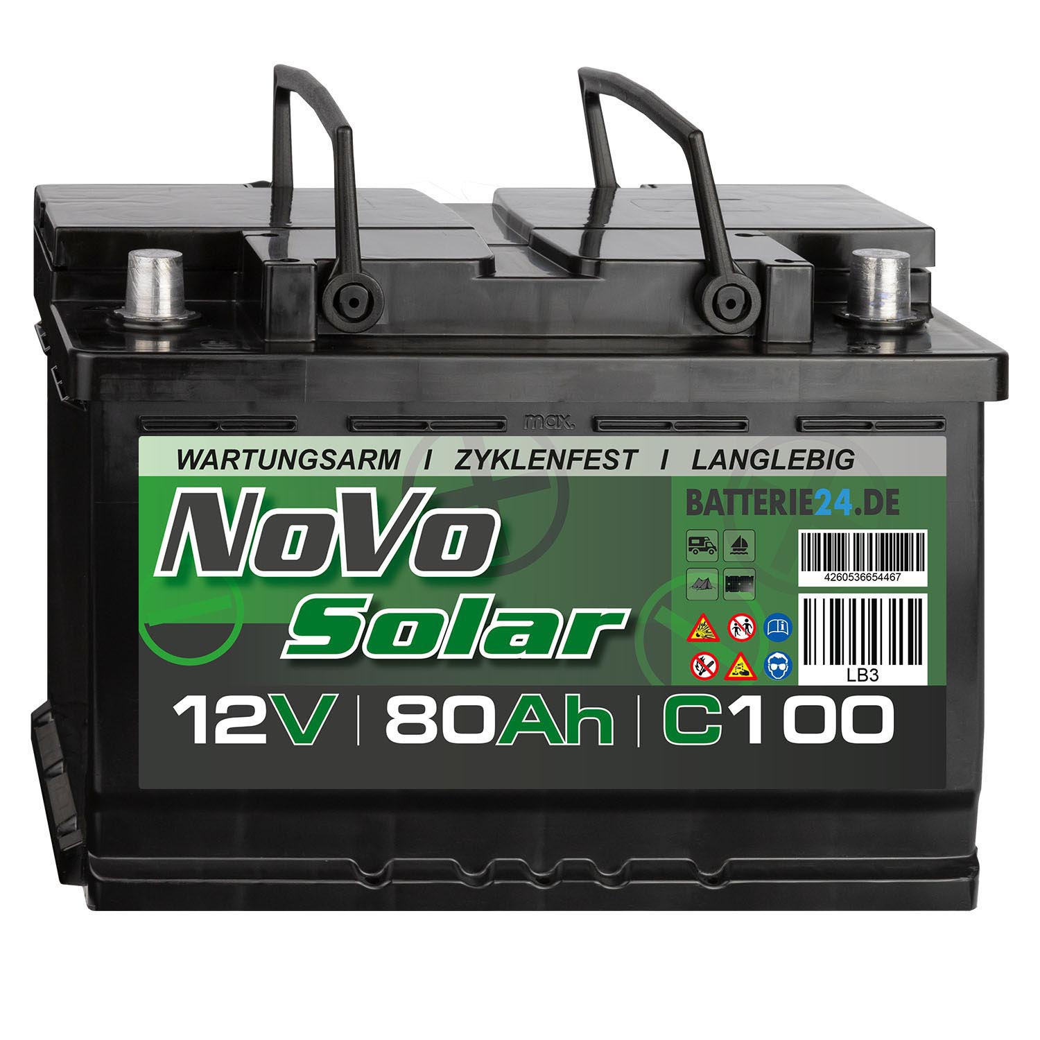 Novo Solar 12V 80Ah Versorgerbatterie