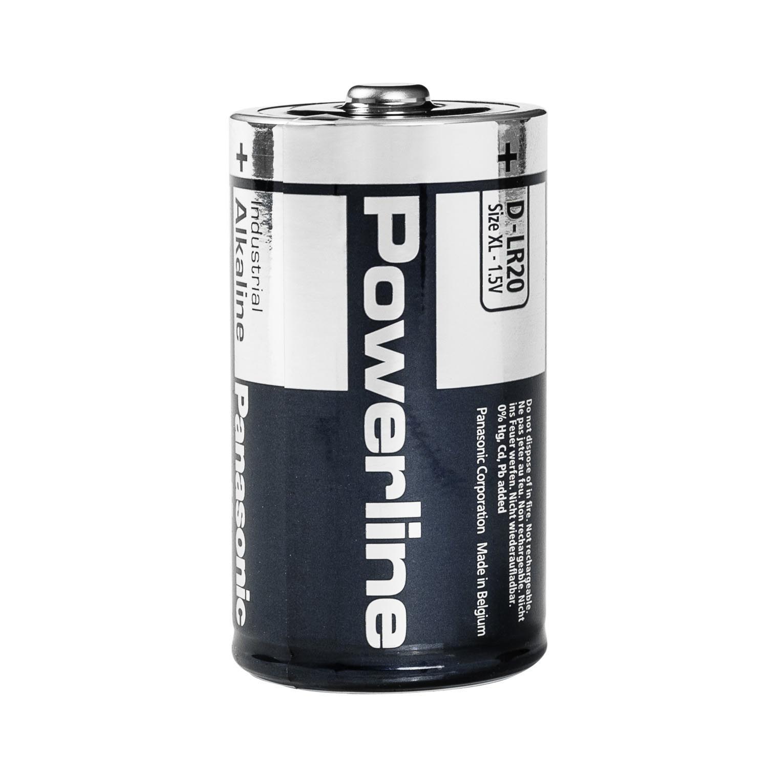 10x Panasonic Industrial Powerline D Mono Zellen LR20 Batterien