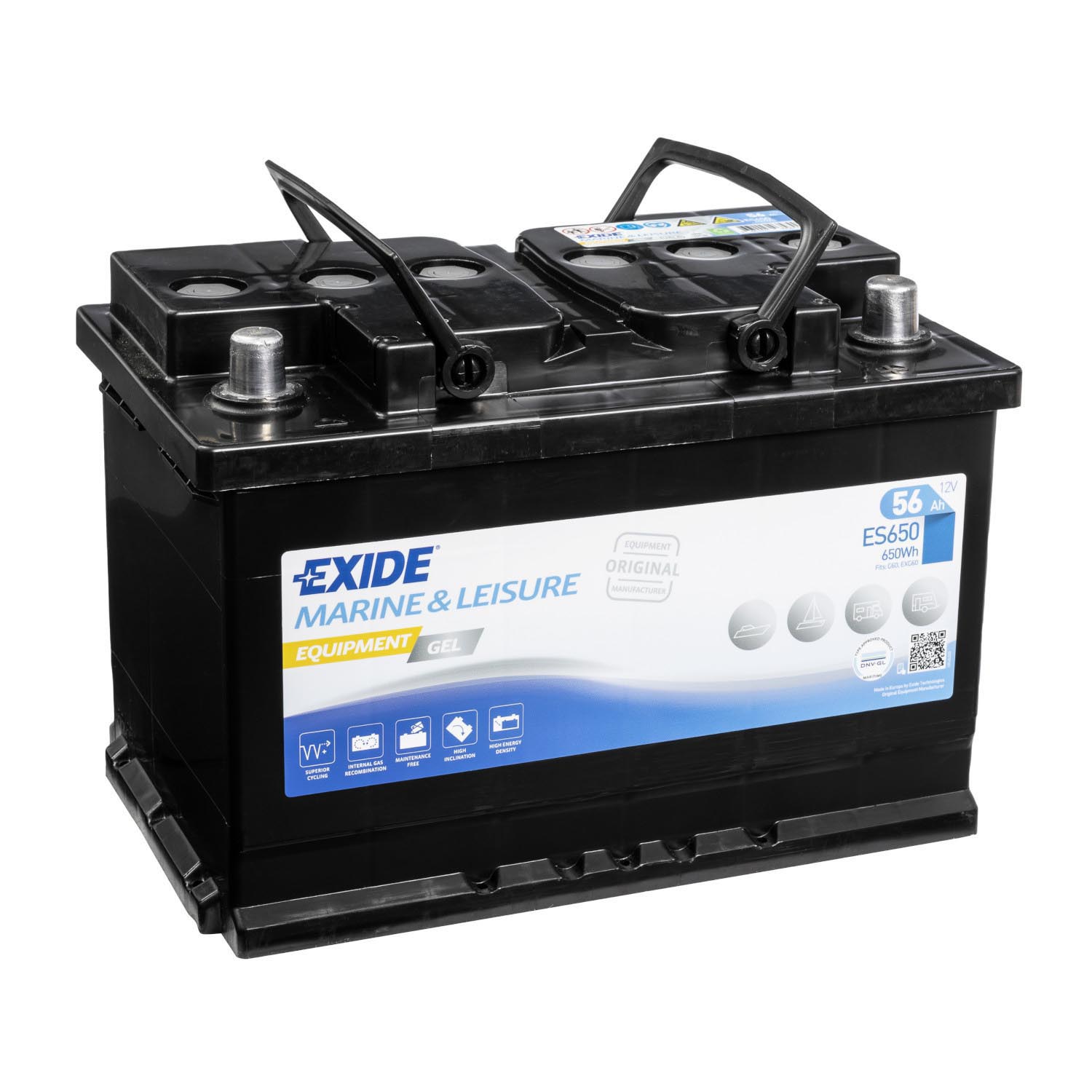 Exide Equipment Gel Batterie ES650 (Gel G60) 12V 56Ah