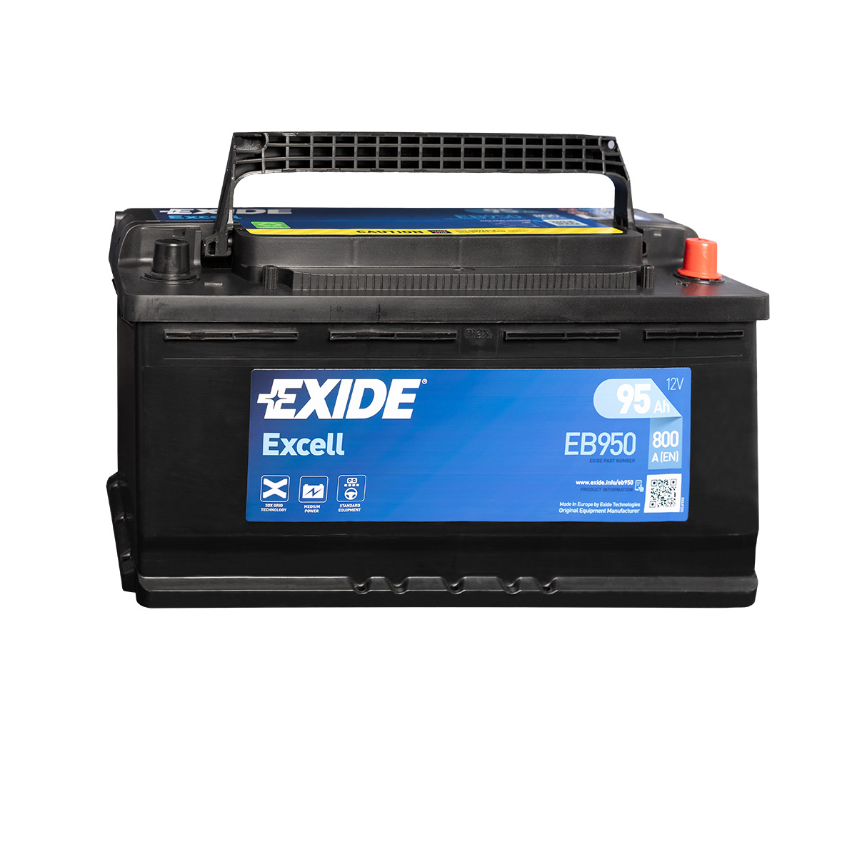 Exide Excell EB950 12V 95Ah Autobatterie