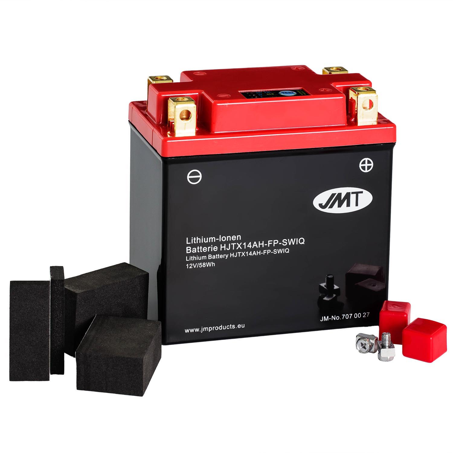 JMT Lithium-Ionen-Motorrad-Batterie HJTX14AH-FP 12V