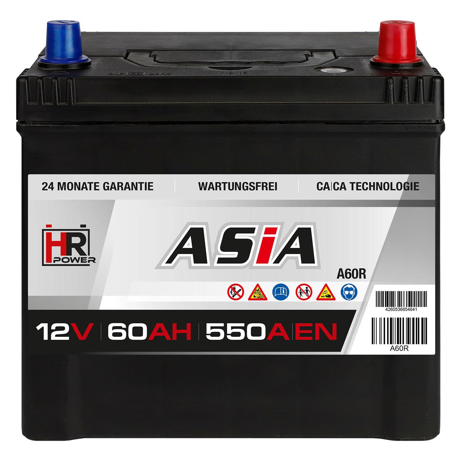 HR HiPower ASIA Autobatterie A60R 12V 60Ah