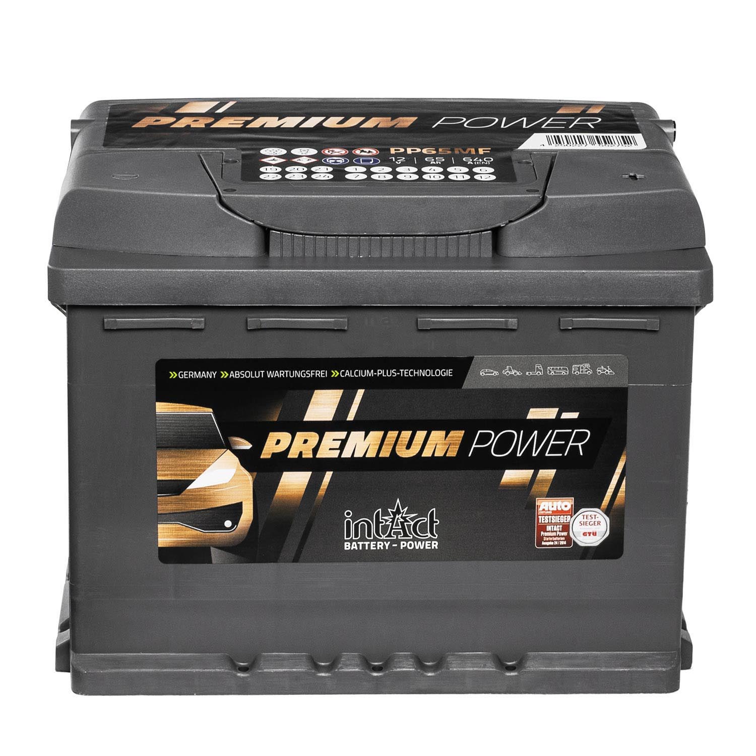 intAct Premium Power PP65MF Autobatterie 12V 65Ah